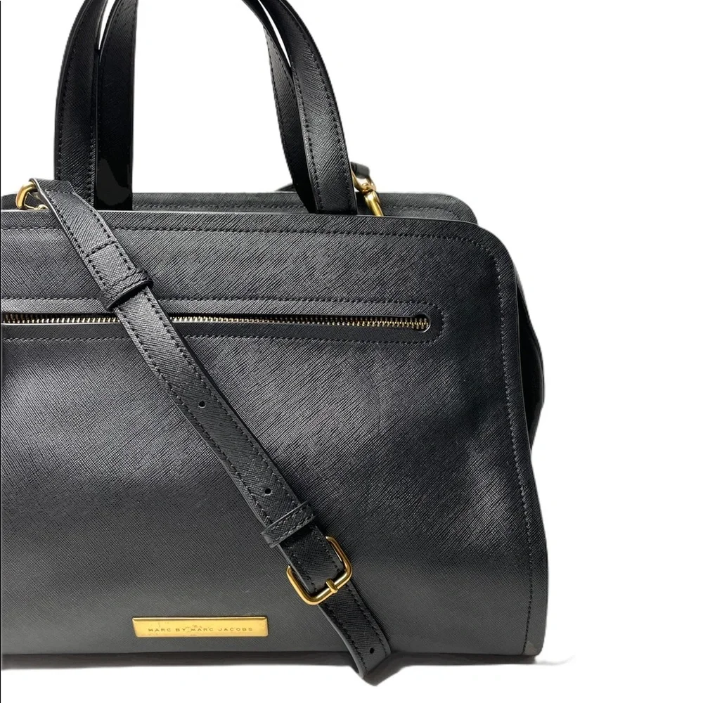 Marc by Marc Jacobs | Luna Saffiano Alaina Satchel Bag in Black